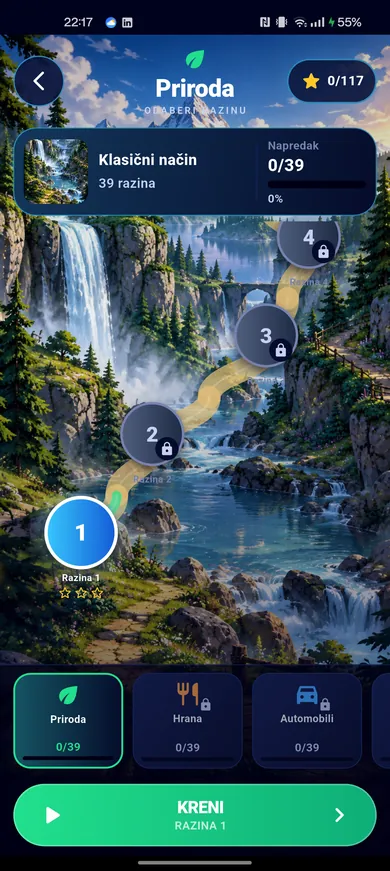 Journey map in the Nature world