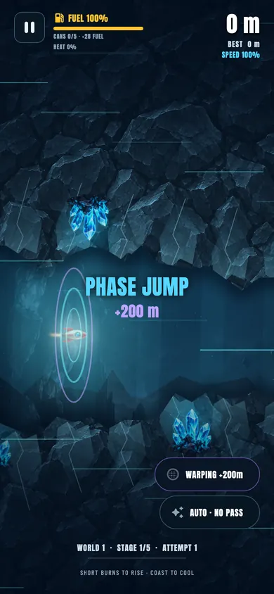Способноста Phase Jump ја телепортира ракетата 200 m напред